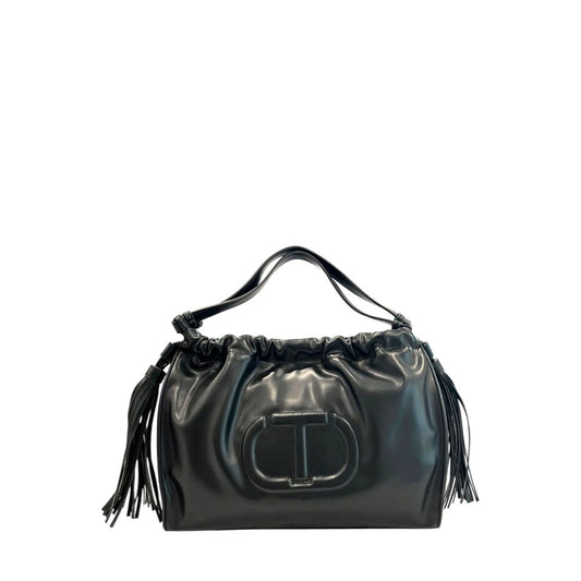 Twinset Black PU Women Shoulder Bag - YSONA