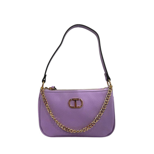 Twinset Purple PU Women Shoulder Bag - YSONA
