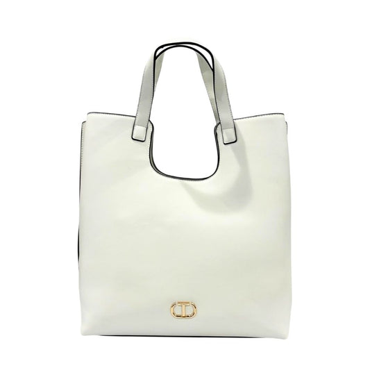 Twinset White PU Women Handbag - YSONA