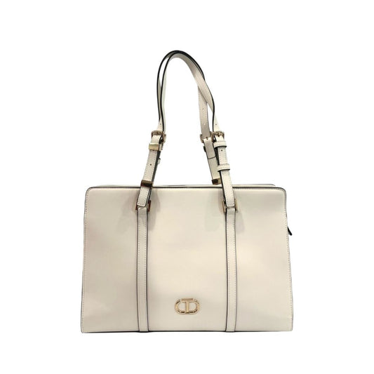 Twinset White PU Women Shoulder Bag - YSONA