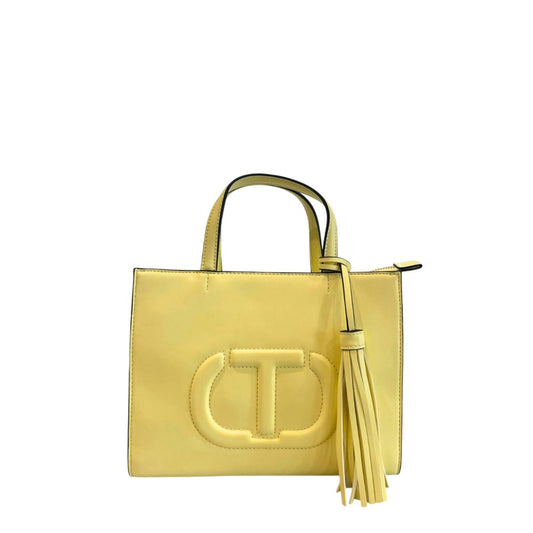 Twinset Yellow PU Women Handbag - YSONA