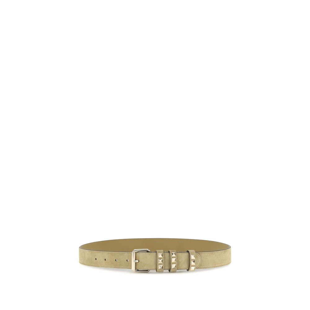 Valentino Garavani Beige Suede Leather Regular Belt - view 2