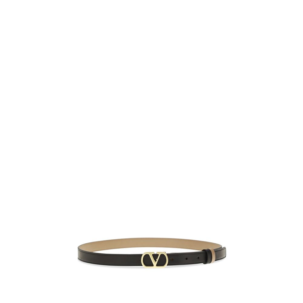 Valentino Garavani Black Calf Leather Bos Taurus Belt - view 2