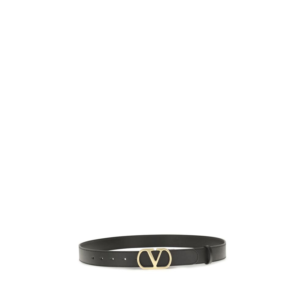 Valentino Garavani Black Calf Leather Bos Taurus Regular Belt - view 2