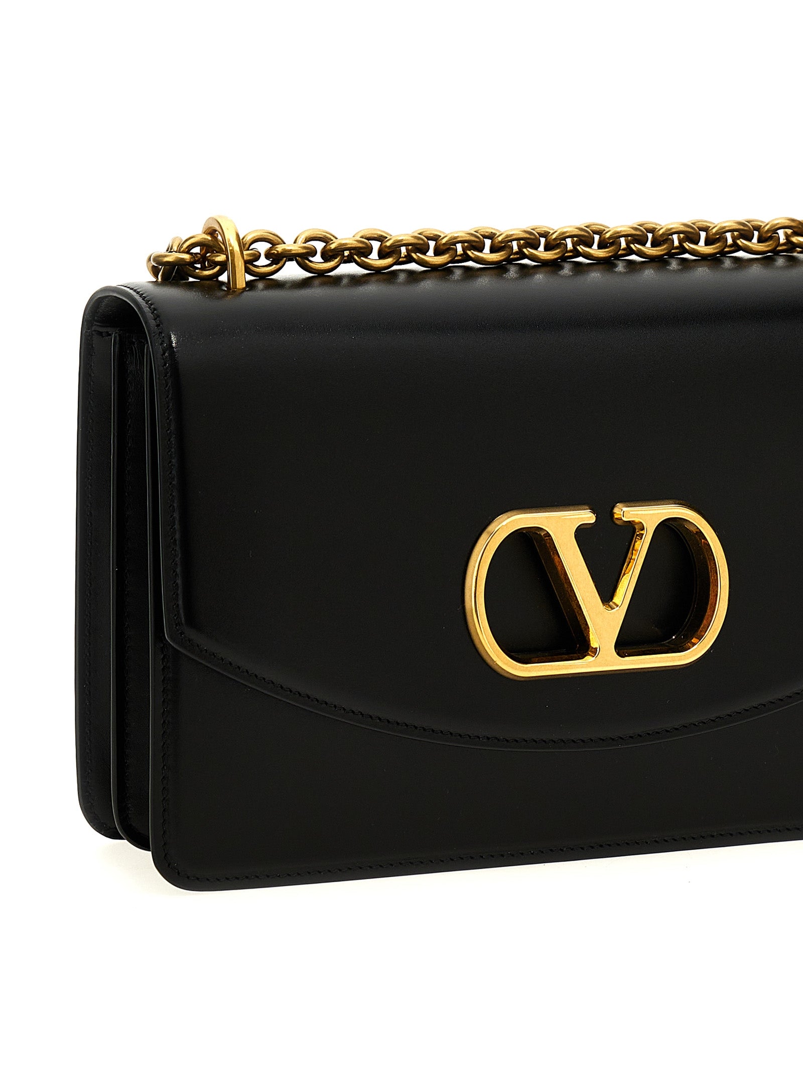 Valentino Garavani Black Calfskin Shoulder Bag - view 3