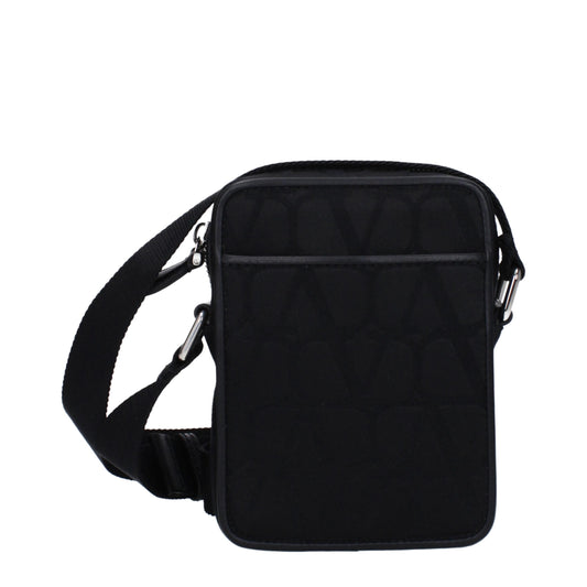 Valentino Garavani Black Fabric Crossbody Bag - YSONA