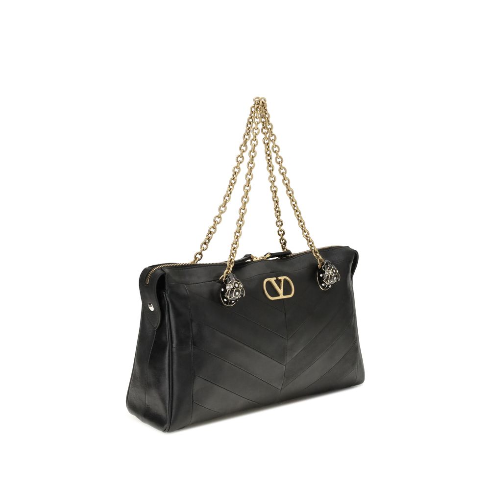 Valentino Garavani Black Lamb Ovis Aries Shoulder Bag - view 2