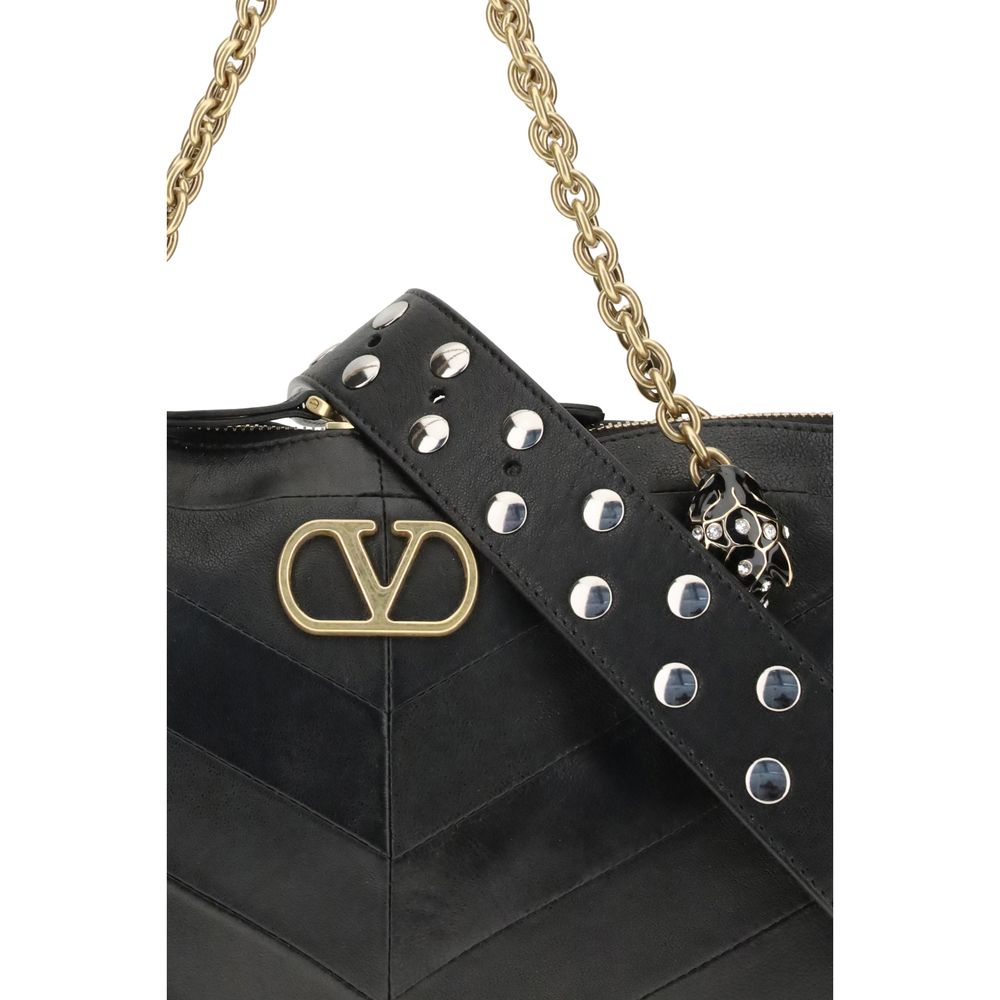 Valentino Garavani Black Lamb Ovis Aries Shoulder Bag - view 4
