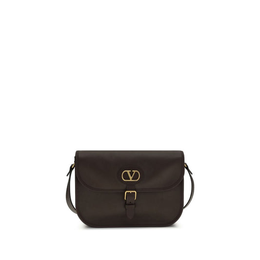 Valentino Garavani Brown Calf Leather Bos Taurus Shoulder Bag - YSONA