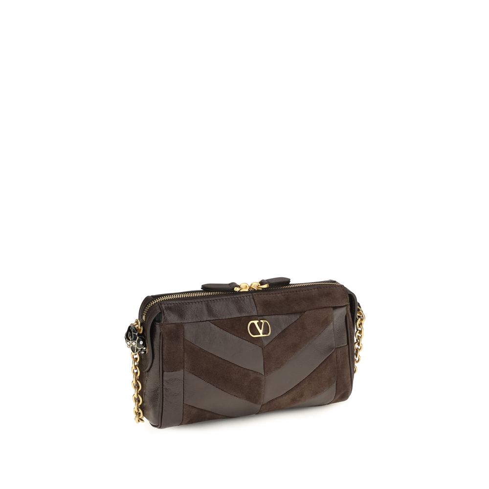 Valentino Garavani Brown Calf Leather Bos Taurus Shoulder Bag - view 2