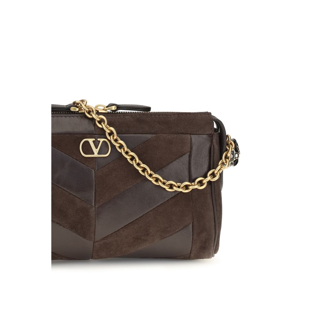 Valentino Garavani Brown Calf Leather Bos Taurus Shoulder Bag - view 4