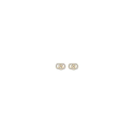 Valentino Garavani Gold Brass Earrings - YSONA