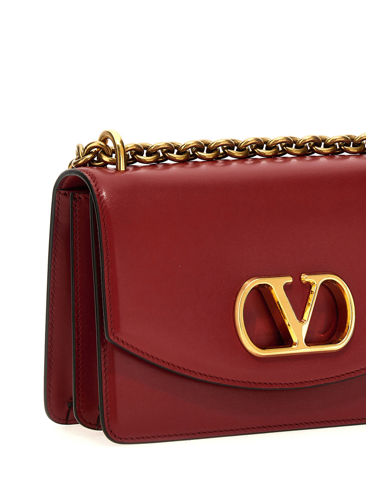 Valentino Garavani Red Calfskin Shoulder Bag - view 3