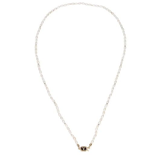 Valentino Garavani White Metal Necklace - YSONA