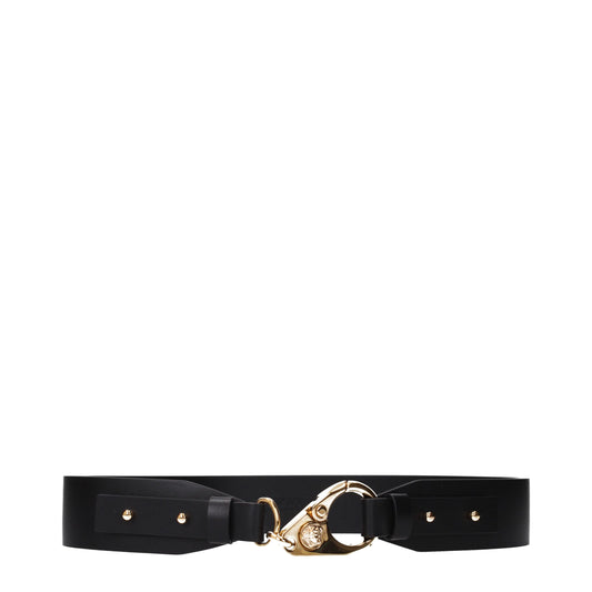 Versace Black Leather Regular Belt - YSONA