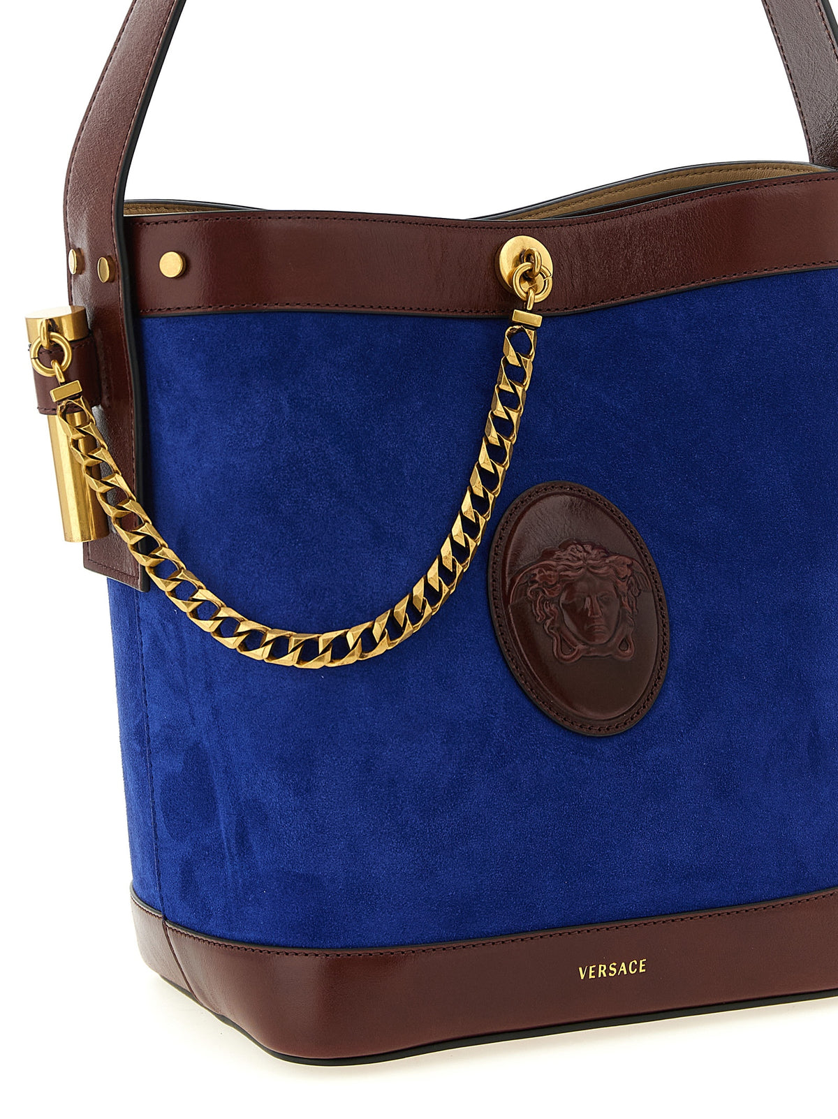 Versace Blue Calfskin Shoulder Bag - view 3