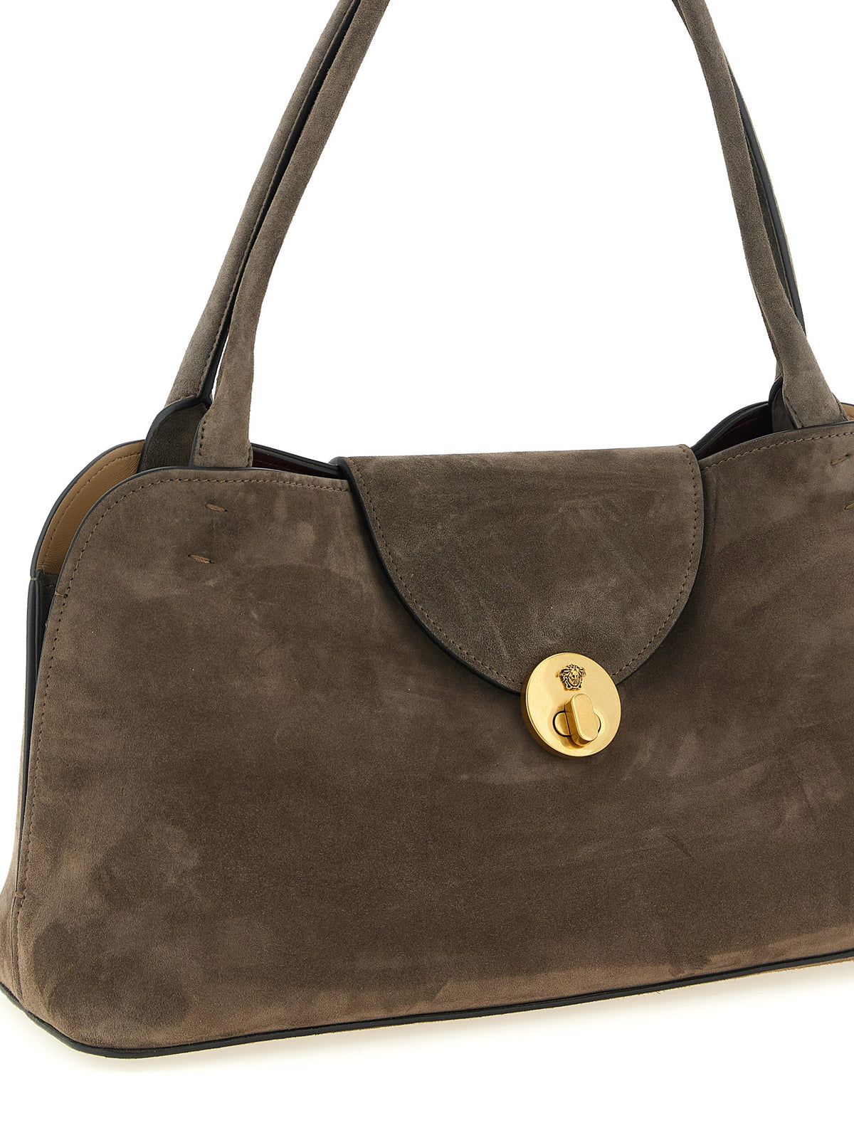 Versace Brown Calfskin Shoulder Bag - view 3