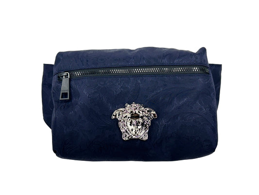 Versace Medusa Navy Nylon Belt Bag Waist Fanny Pack