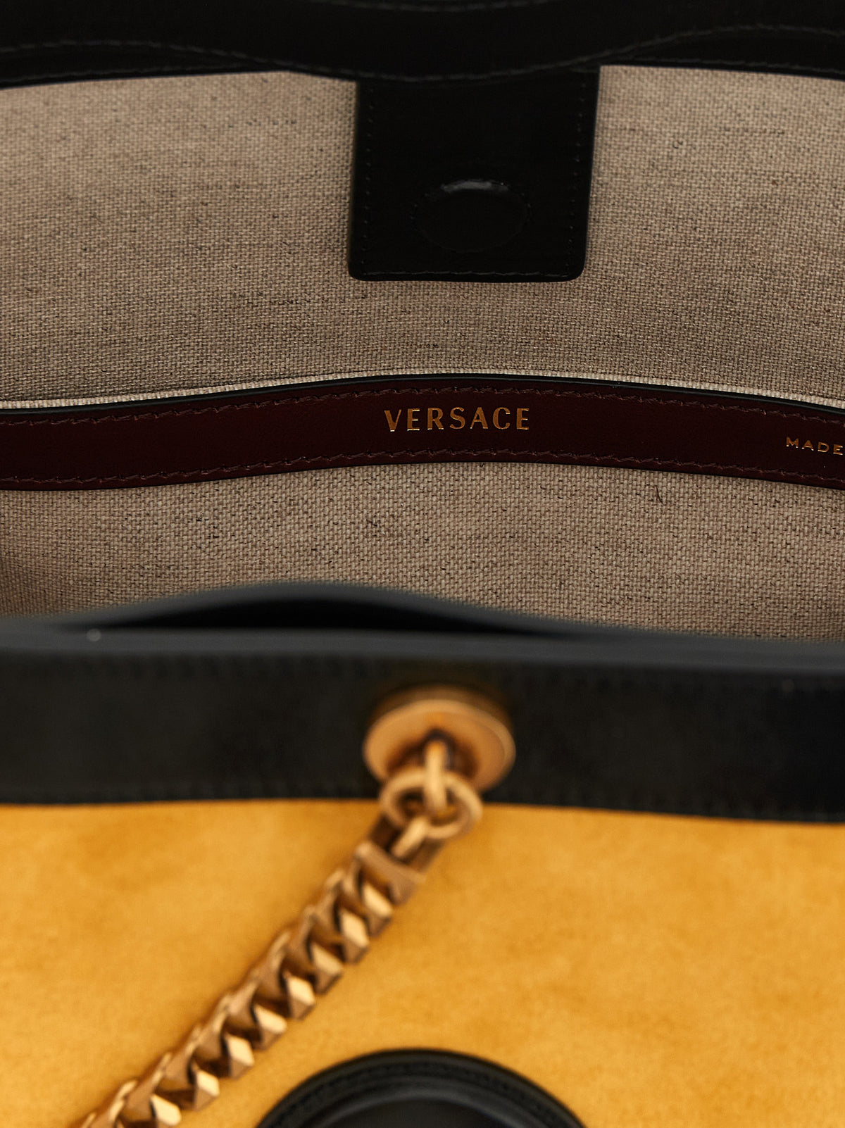 Versace Multicolor Calfskin Shoulder Bag - view 4