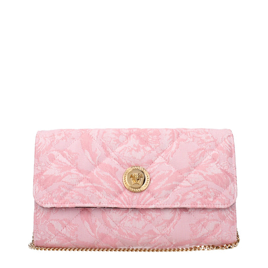 Versace Pink Fabric Clutch Bag - YSONA