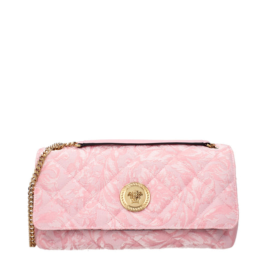 Versace Pink Fabric Shoulder Bag - YSONA