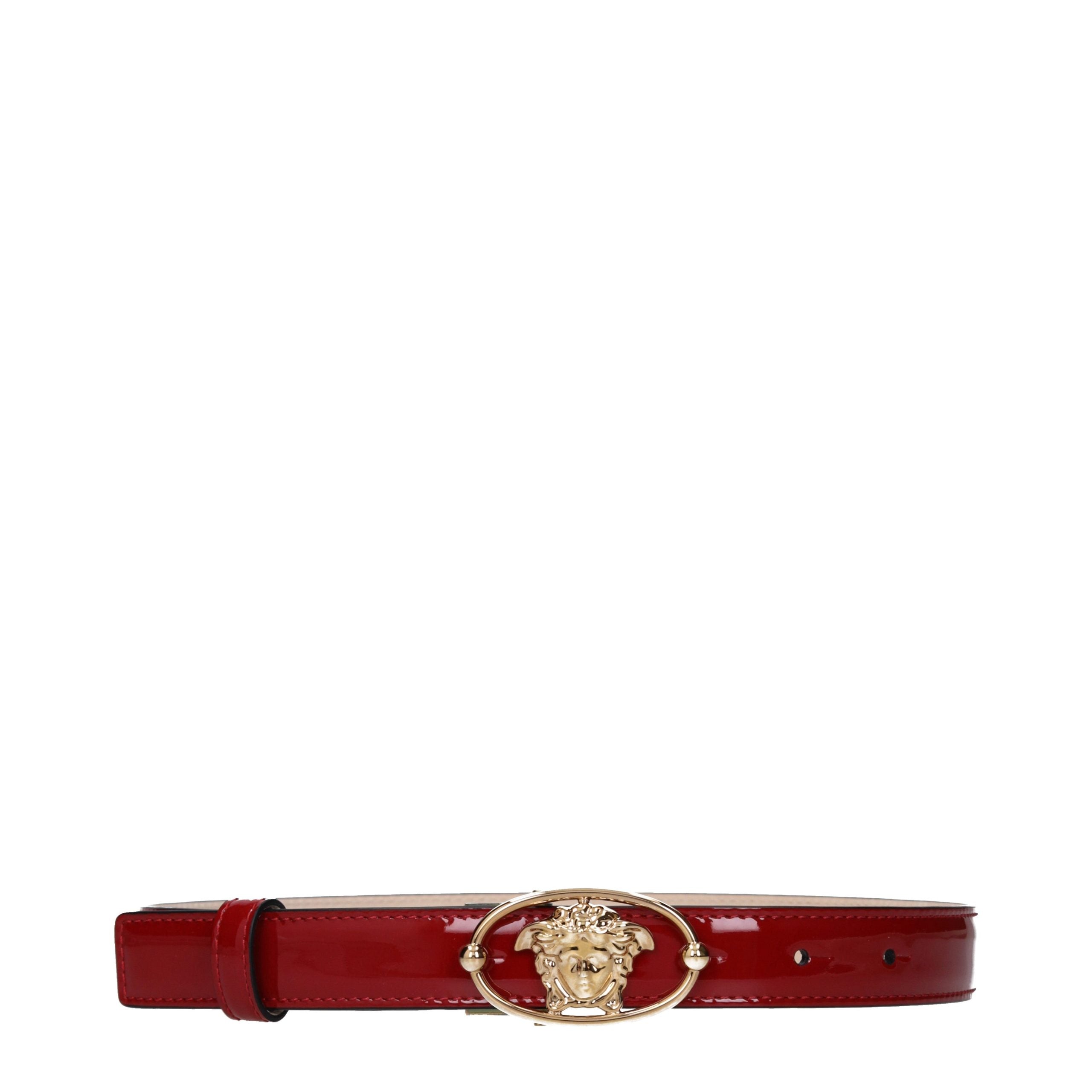 Versace Red Leather Regular Belt - YSONA
