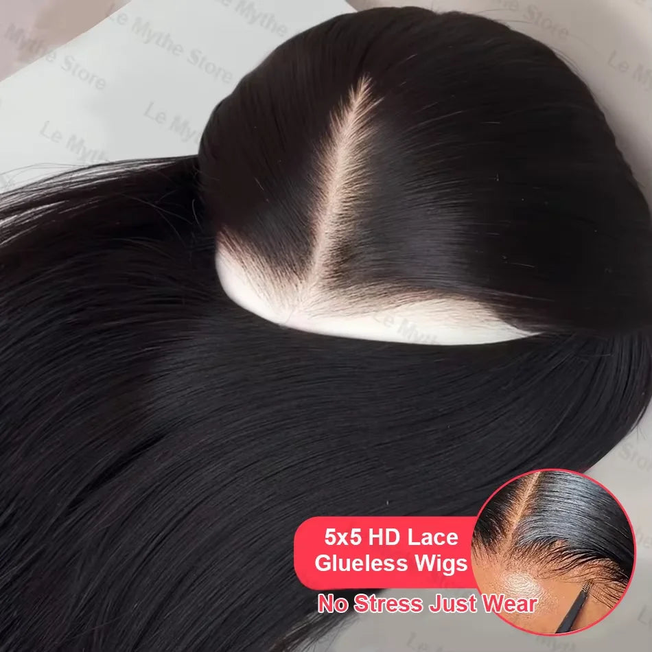 Wear-and-Go Straight Glueless Wig – 5x5 Lace Closure, 13x4 & 13x6 HD Frontal