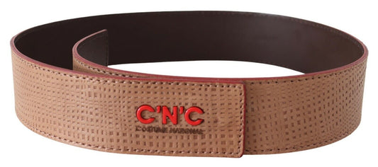 Costume National White Leather Logo Fashion Waist Belt - YSONA