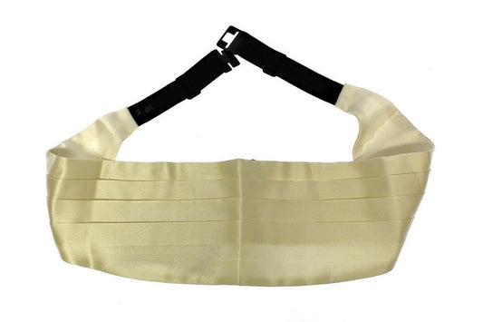 Dolce & Gabbana White Waist Silk Cummerbund Belt - YSONA