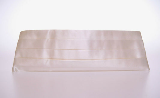 Dolce & Gabbana White Waist Tuxedo Smoking Belt Cummerbund - YSONA