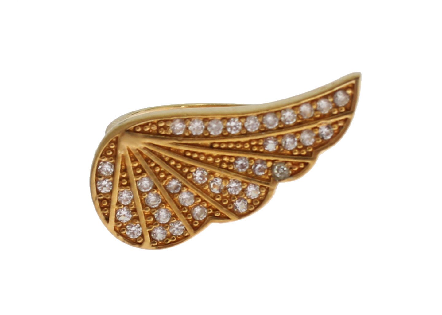 Nialaya Womens Clear CZ Gold 925 Silver Authentic Ring - view 3