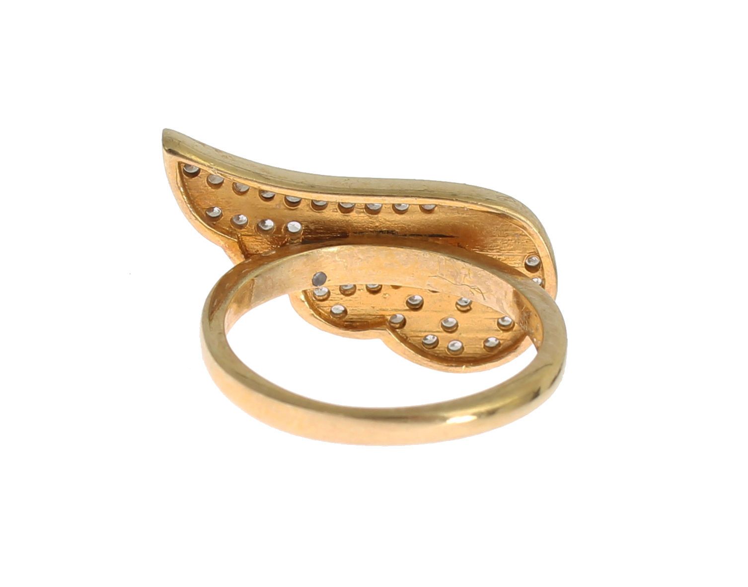 Nialaya Womens Clear CZ Gold 925 Silver Authentic Ring - view 4