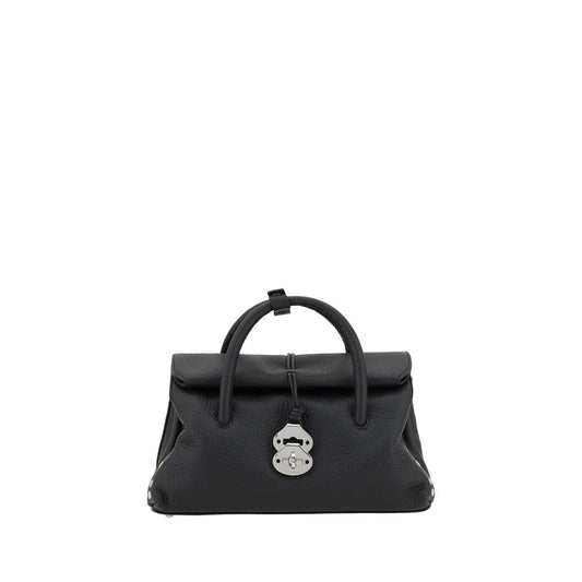 Zanellato Black Calf Leather Bos Taurus Shoulder Bag - YSONA