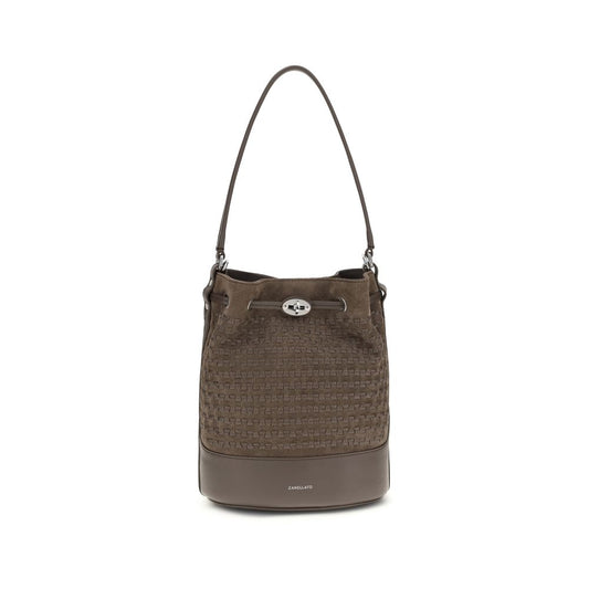 Zanellato Brown Calf Leather Bos Taurus Backet Bag - YSONA